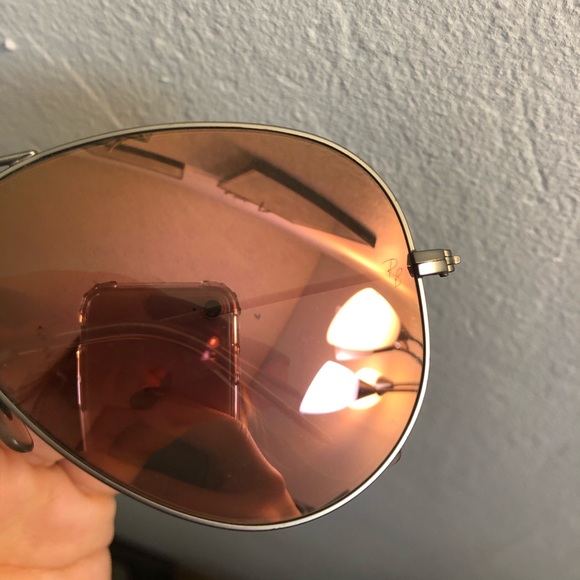 Authentic Ray-Ban Pink Reflective Aviators - Picture 8 of 8